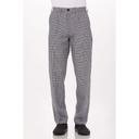 Chef Works Black and White Essential Check Classic Fit Basic Chef Pant for Men, 28 inch