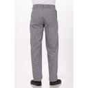 Chef Works Black and White Essential Check Classic Fit Basic Chef Pant for Men, 38 inch