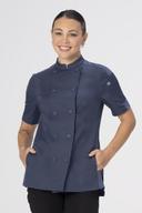 Chef Works Air Force Blue Large Mojave Short Sleeve Chef Coat for Women