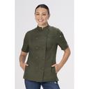 Chef Works Olive Medium Mojave Short Sleeve Chef Coat for Women