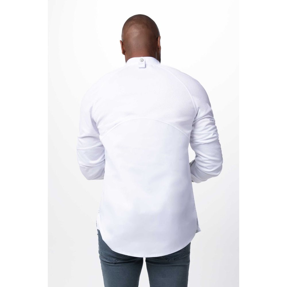 Chef Works White Medium Modern Fit Nepal Chef Coat for Men