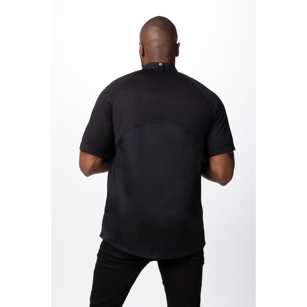 Chef Works Black Small Modern Fit Arcadia Chef Coat for Men