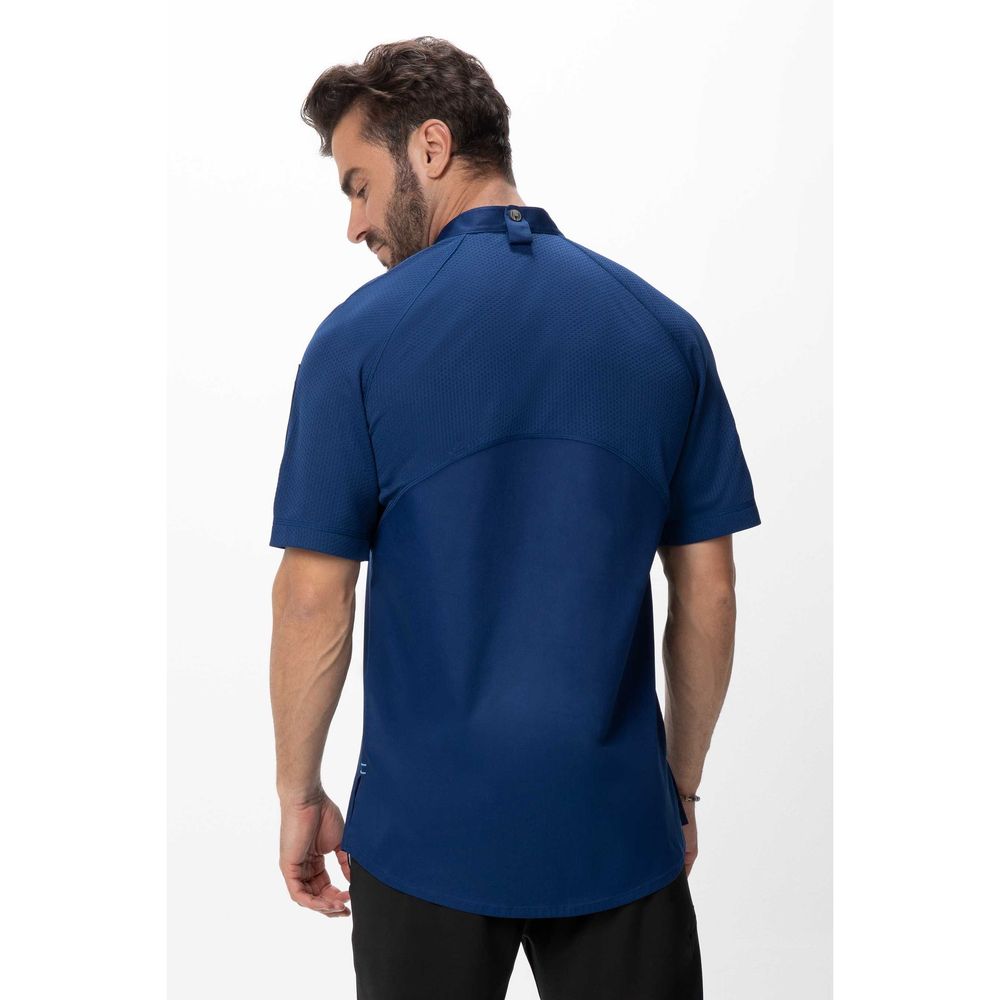 Chef Works Ocean Blue Medium Modern Fit Arcadia Chef Coat for Men