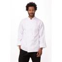 Chef Works White Modern Fit Henri Executive Chef Coat for Unisex, 52 inch
