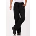 Chef Works Black Classic Fit Basic Chef Pant for Men, 46 inch