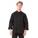 Chef Works Black Medium Generous Fit Montpellier Chef Coat for Unisex