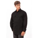 Chef Works Black Small Classic Fit Pilot Shirt for Men