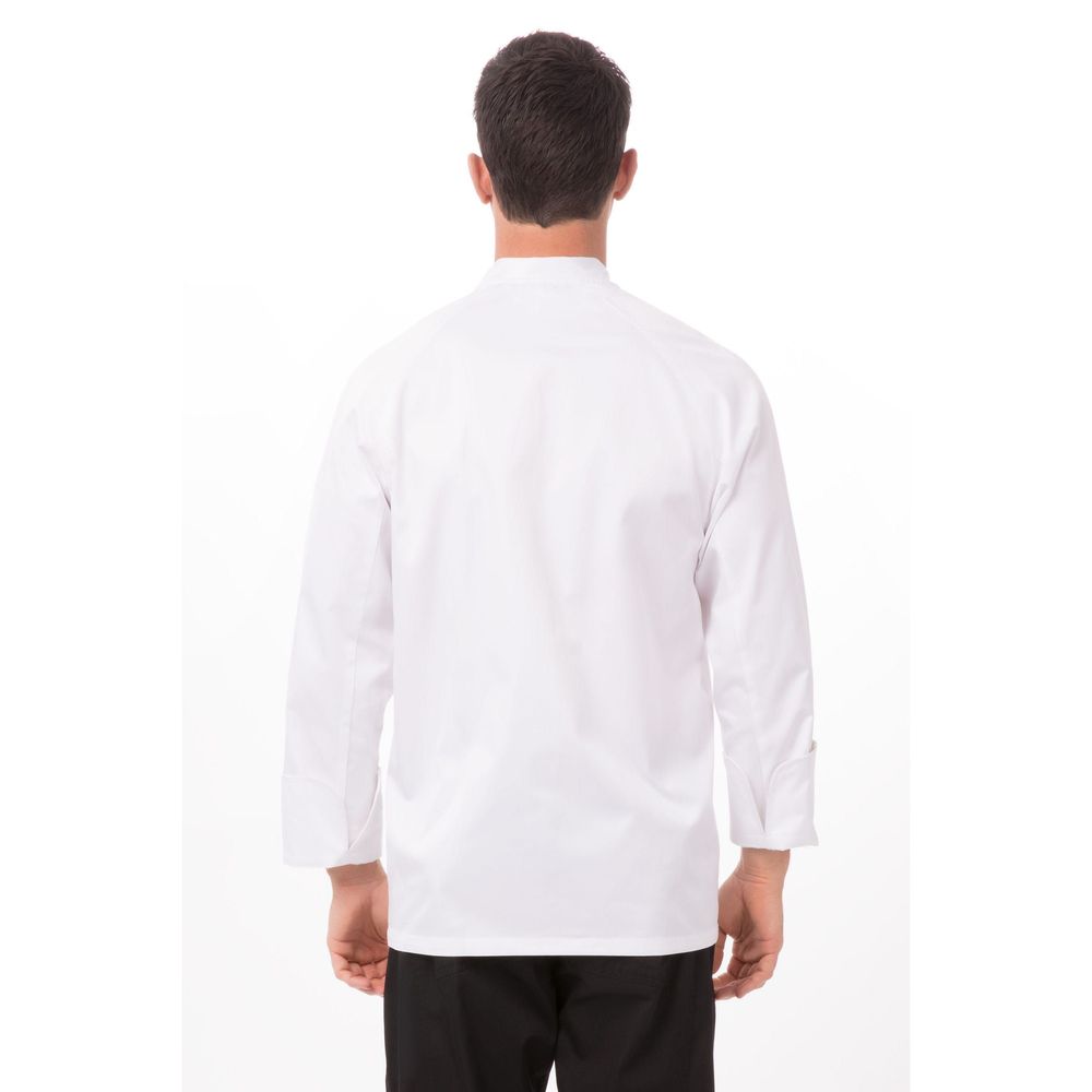 Chef Works White Modern Fit Trieste Premium Cotton Chef Coat for Unisex, 36 inch