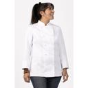 Chef Works White Modern Fit Siena Executive Chef Coat for Women, 28 inch