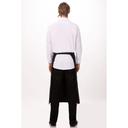 Chef Works Black Bistro Apron, 32 inch Long x 27.5 inch Wide