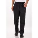 Chef Works Black with White Pinstripe 2XL Classic Fit Designer Baggy Chef Pant for Unisex