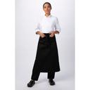 Chef Works Black Sustainable Bistro Apron for Unisex, 32 inch Long x 27.5 inch Wide