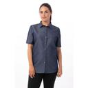 Chef Works Indigo Blue Extra Small Classic Fit Detroit Denim Shirt for Women