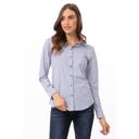 Chef Works Strong Blue 2XL Classic Fit Modern Gingham Long Sleeve Dress Shirt for Women