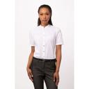 Chef Works White Small Classic Fit Seersucker Shirt for Women