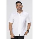 Chef Works White Small Cody Zip Work Shirt for Men