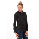 Chef Works Black Medium Shelby Zip Front Shirt for Women