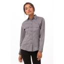 Chef Works Grey Medium Slim Fit Pilot Shirt for Women