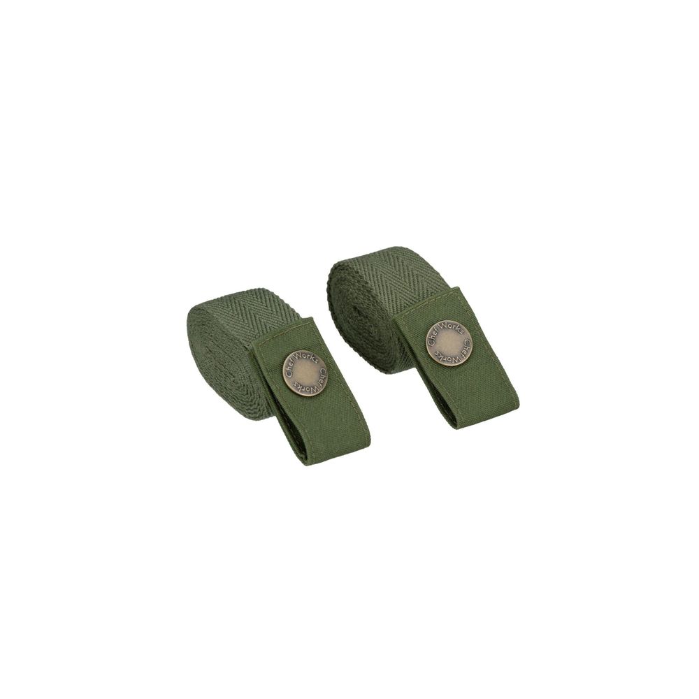 Chef Works Military Green Lockharte Half Bistro Apron Straps