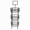 Mobile Merchandisers 3-Tier Dump Bin With Glides and Sign Frame
