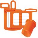 Dynamic Orange Grid Set with Pusher for Dynacube Manual Dicer, 3/4 x 3/4 inch