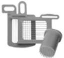 Dynamic Grey Grid Set with Pusher for Dynacube Manual Dicer, 3/32 x 3/32 inch