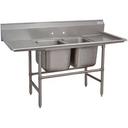 Spec-line 940 Series Stainless Steel Regaline Sink with 2 Compartment, 2 Drain Board.Overall Length 93 inch.