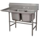 Spec-line 940 Series Stainless Steel Regaline Sink with 2 Compartment, Left Drain Board.Overall Length 72 inch.