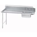 Standard S70 Series Stainless Steel Soil Straight 6 Feet Dishtable Left.