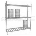 Aluminum Keg Rack, Alloy Construction Size: 20 x 80 x 76 inch.