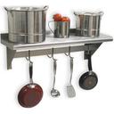 Stainless Steel Pot Rack With Shelf, 12 x 60 inch.