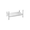 Mid and Undershelve with Stainless Steel Table, 24 x 72 inch.