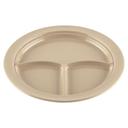 Sandstone GET Enterprises inc Supermel I Melamine 3 Compartment Plate, 10 inch -- 12 per case.