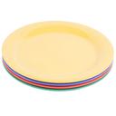 Mix GET Enterprises inc Diamond Mardi Gras Melamine Round Narrow Rim Plate, 10.5 inch -- 12 per case.