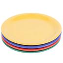 Mix GET Enterprises inc Diamond Mardi Gras Melamine Round Narrow Rim Plate, 6.5 inch -- 48 per case.