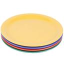 Mix GET Enterprises inc Diamond Mardi Gras Melamine Round Narrow Rim Plate, 9 inch -- 24 per case.