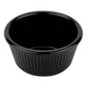 Black GET Enterprises inc Melamine Fluted Ramekin, 1.5 inch Deep -- 48 per case.