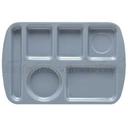 Hunter Green GET Enterprises inc Melamine Left Handed 6 Compartment School Tray, 14.75 x 9.5 inch -- 12 per case.