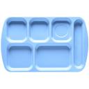 French Blue GET Enterprises inc Melamine Right Handed 6 Compartment School Tray, 15.5 x 10 inch -- 12 per case.