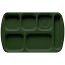 Hunter Green GET Enterprises inc Melamine Right Handed 6 Compartment School Tray, 15.5 x 10 inch -- 12 per case.