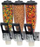 Server Triple Dry Food and Candy Dispenser, 2 Liter Capacity