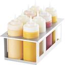 Server Stainless Steel 1/3 Size TableCraft 8 Squeeze Bottle Holder, 8 1/8 x 13 1/16 x 7 1/16 inch