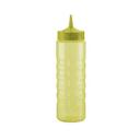 Vollrath 4924CJ-08 Yellow Translucent Wide Mouth Squeeze Bottle Only, 24 Ounce Capacity