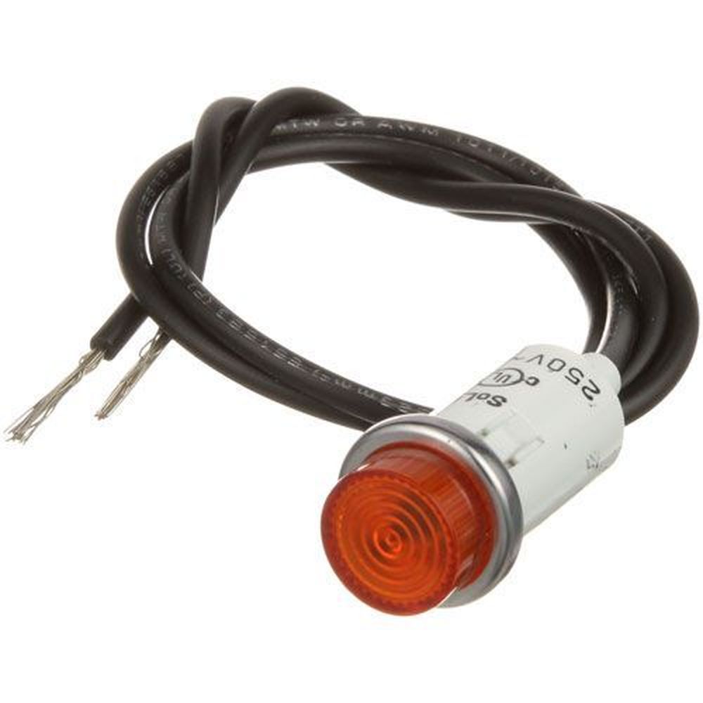 APW Amber 250V Signal Light Fits 1/2 inch Hole for APW Part Number 63012