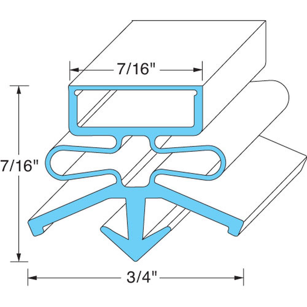 Beverage Air BEV703-372CAA 4-Sided Magnetic Door Gasket, 22 1/4 x 31 3/8 inch