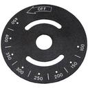Hobart 100-450F Aluminum Black Dial Plate for Hobart Part Number 00-810069, 3-1/4 inch Dia.