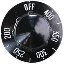 Hobart OFF 400-200 Black Tstat Dial with White Numbers for Hobart Part Number 00-944801, 2-1/4 inch Dia.