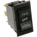 Montague Black DPDT CTR-OFF Rocker Switch fits 7/8 x 1-1/2 inch Hole for Montague Part Number 20318-1