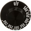 Southbend OFF-500-200 Black Tstat Dial with White Numbers for Southbend Part Number 1161671, 2-1/4 inch Dia.