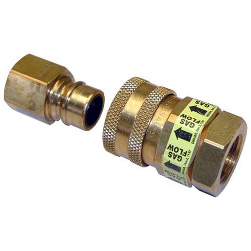T and S Brass TSBAG-5F Gas Quick Disconnect, 1/4 inch